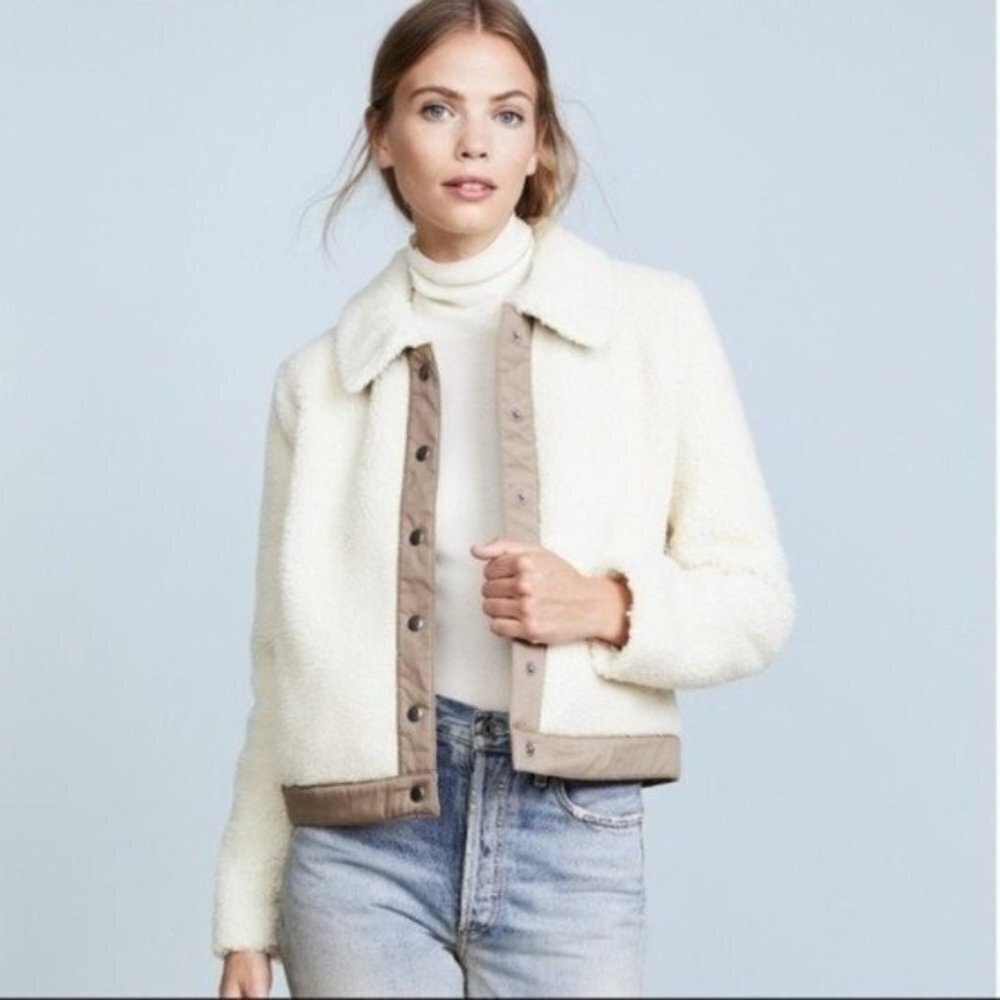 Madewell Sherpa Portland Lined Jacket Size XL Long sleeve, Side pockets